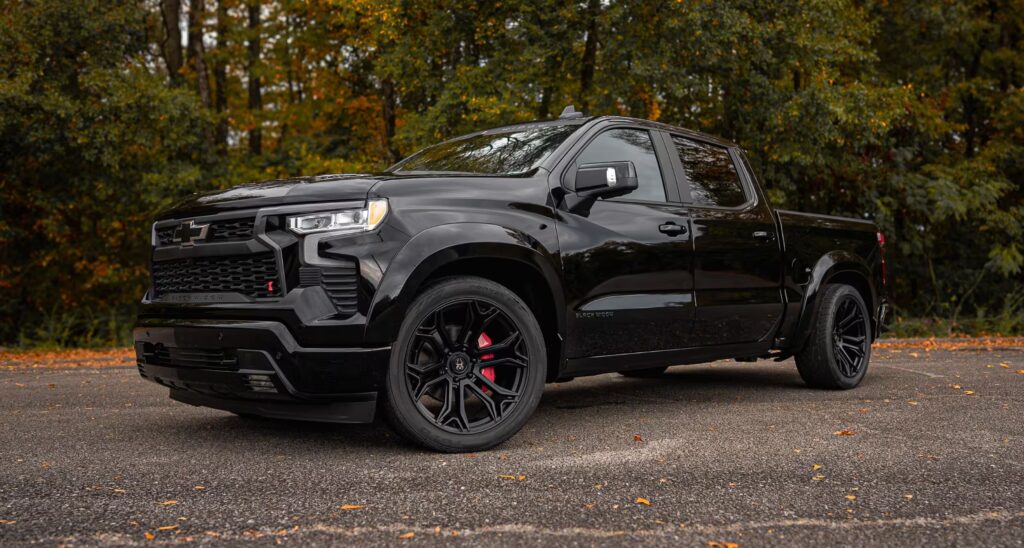 The right hand drive Black Widow Chevrolet  pickup trucks from Autogroup International for Australia
